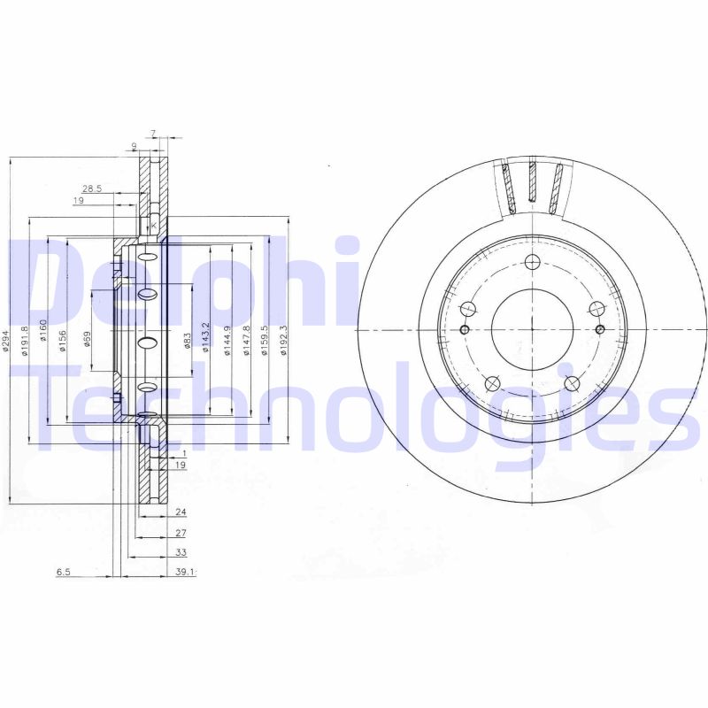 Remschijven Delphi Diesel BG4038C