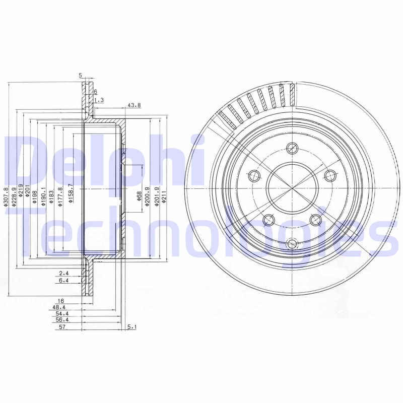 Remschijven Delphi Diesel BG4041