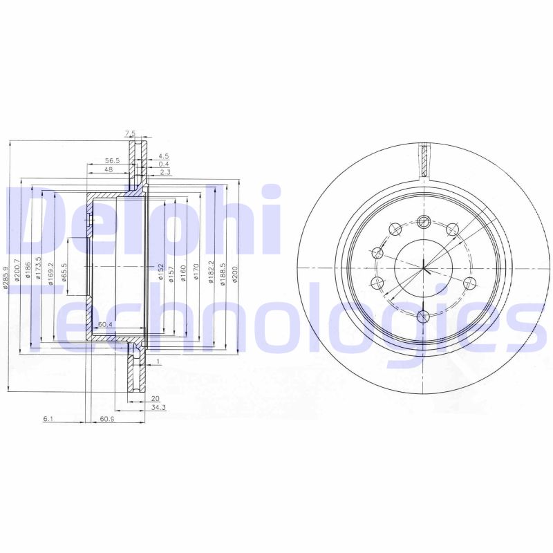 Remschijven Delphi Diesel BG4043