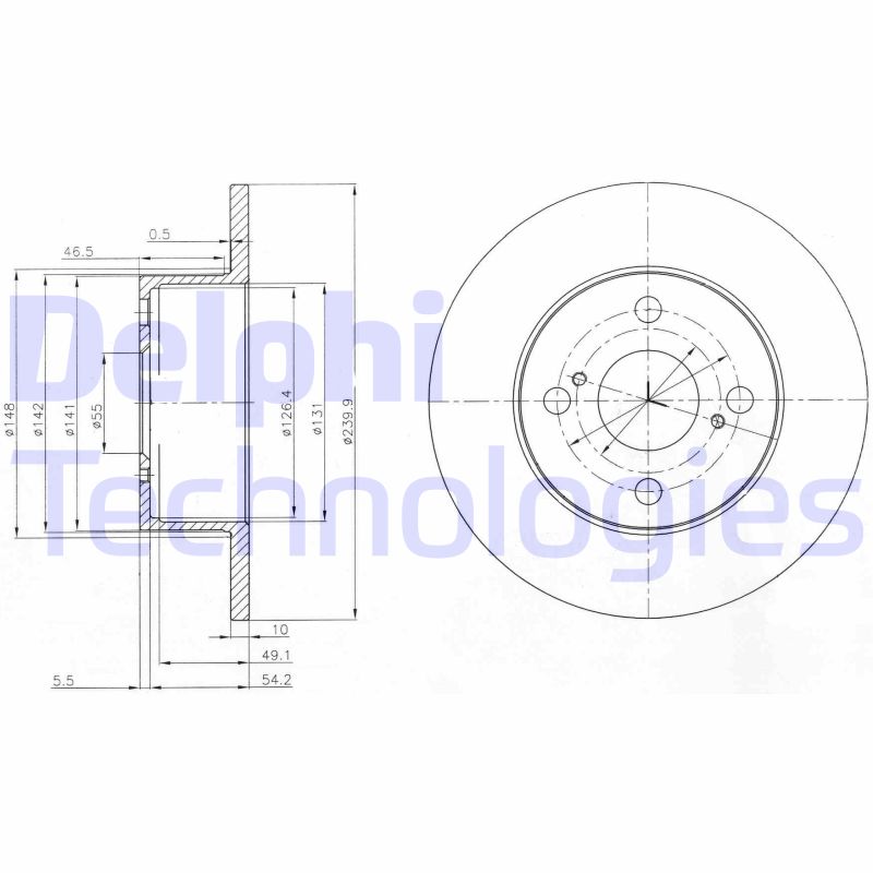 Remschijven Delphi Diesel BG4050