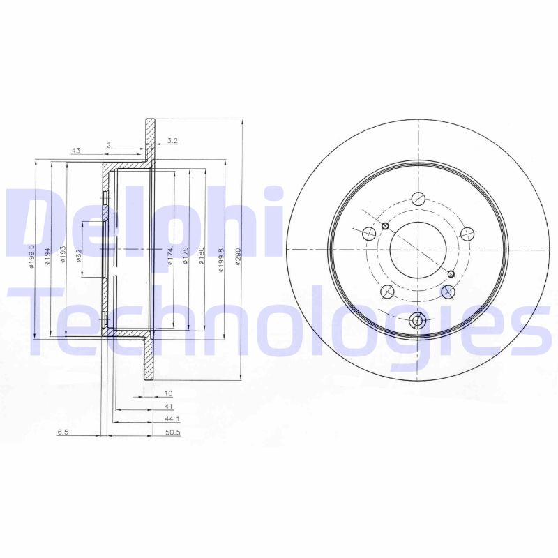 Remschijven Delphi Diesel BG4051
