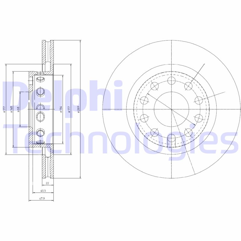 Remschijven Delphi Diesel BG4058