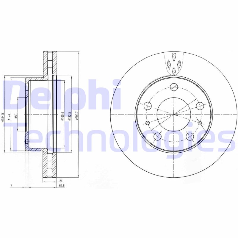 Remschijven Delphi Diesel BG4060