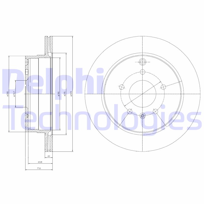 Remschijven Delphi Diesel BG4069