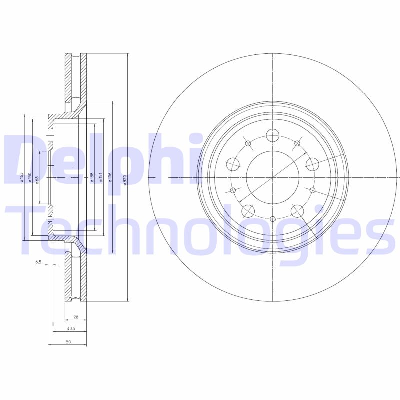 Remschijven Delphi Diesel BG4071