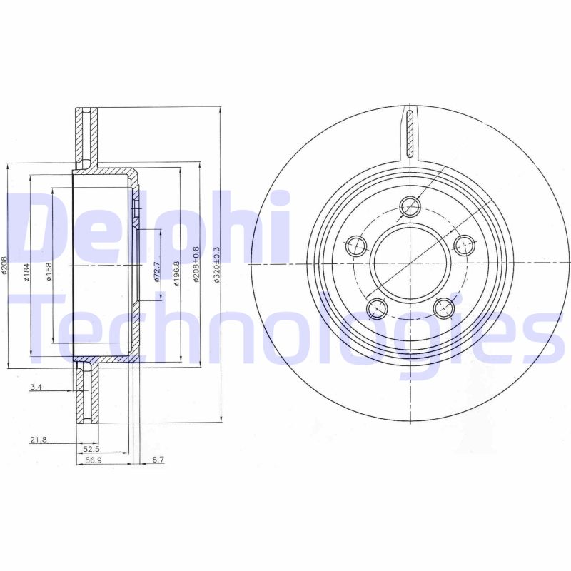 Remschijven Delphi Diesel BG4073