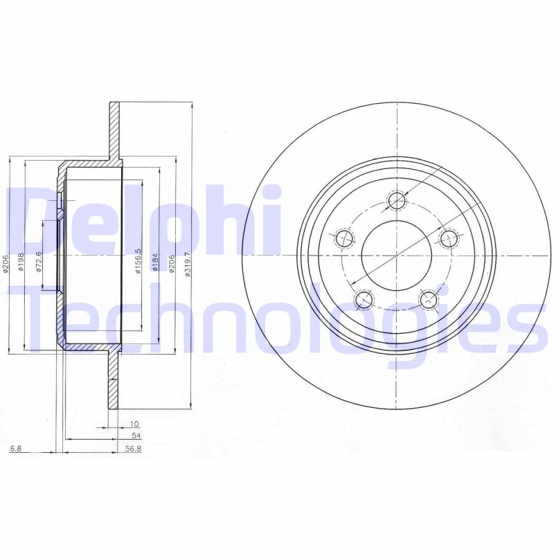 Remschijven Delphi Diesel BG4074