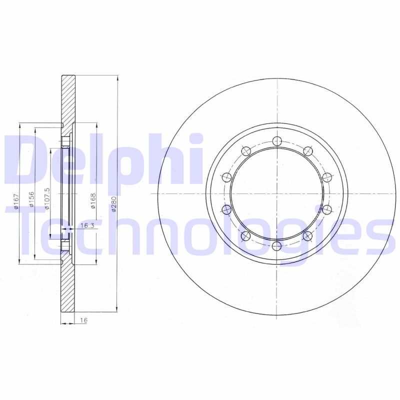 Remschijven Delphi Diesel BG4075