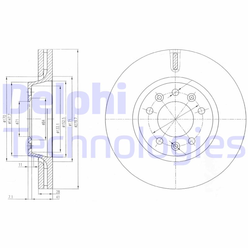 Remschijven Delphi Diesel BG4084
