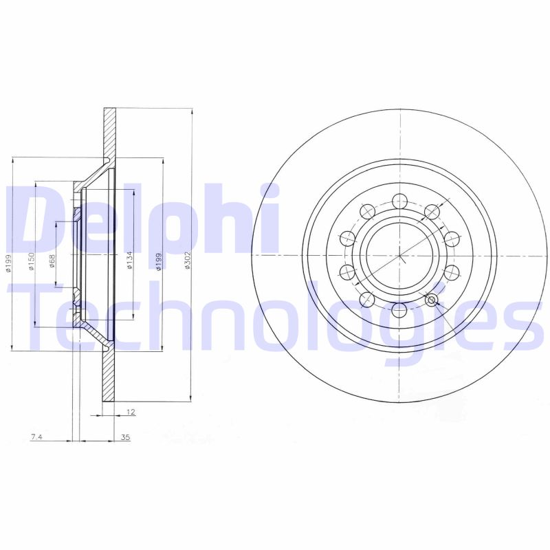 Remschijven Delphi Diesel BG4088