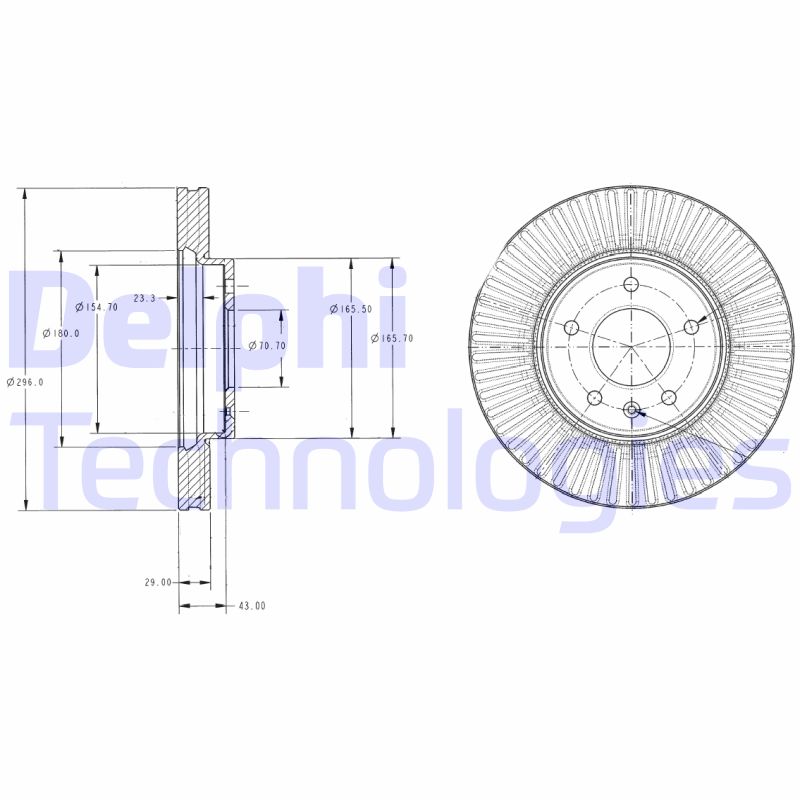 Remschijven Delphi Diesel BG4092C