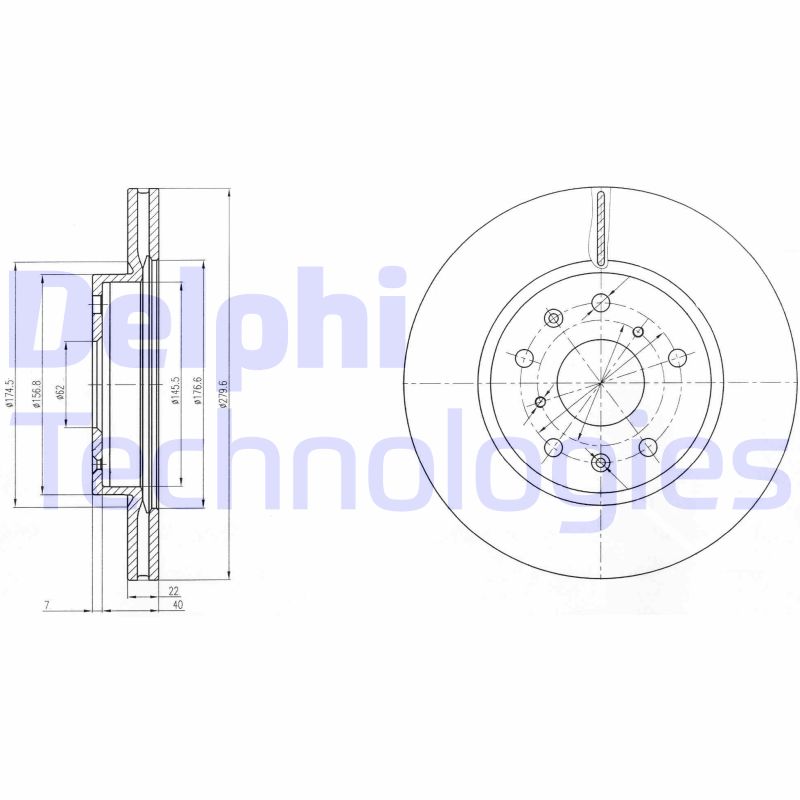 Remschijven Delphi Diesel BG4093C