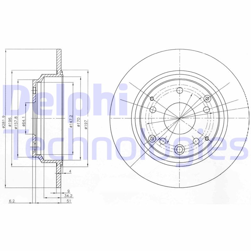 Remschijven Delphi Diesel BG4095