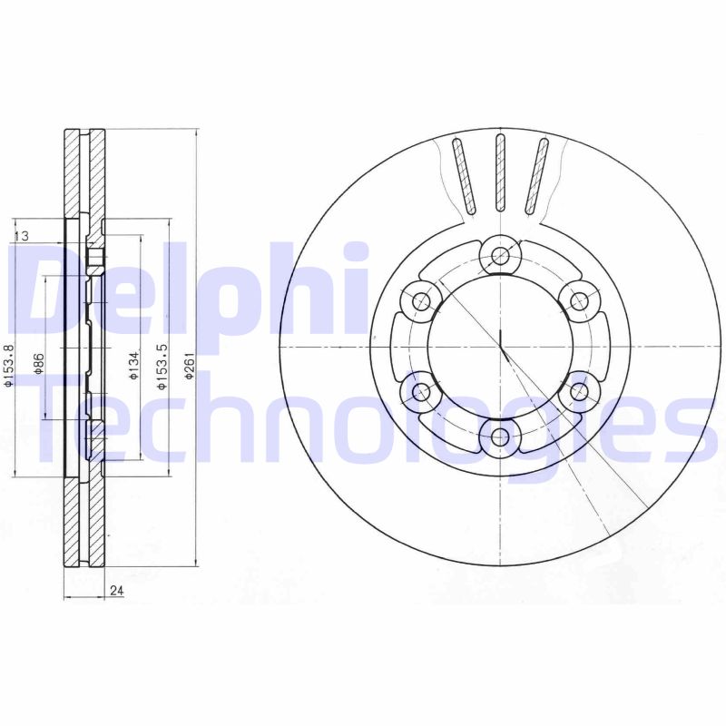 Remschijven Delphi Diesel BG4104