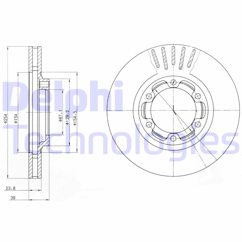 Remschijven Delphi Diesel BG4106