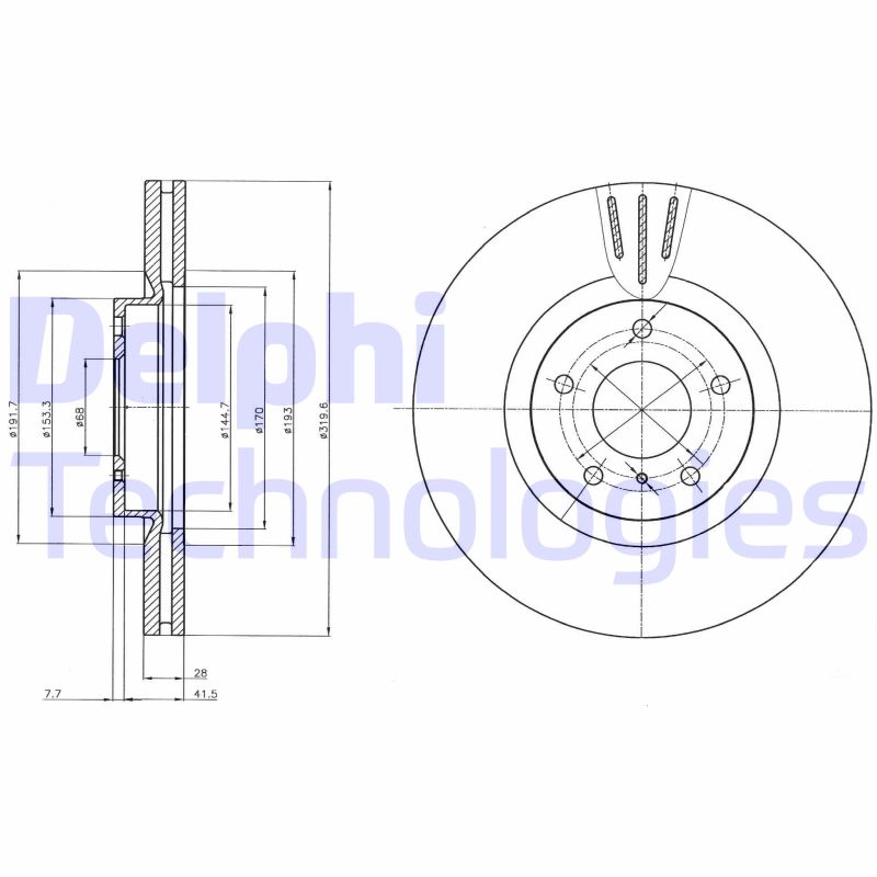 Remschijven Delphi Diesel BG4107