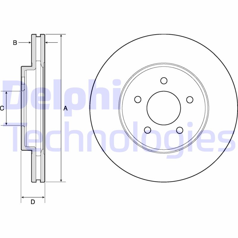 Remschijven Delphi Diesel BG4120