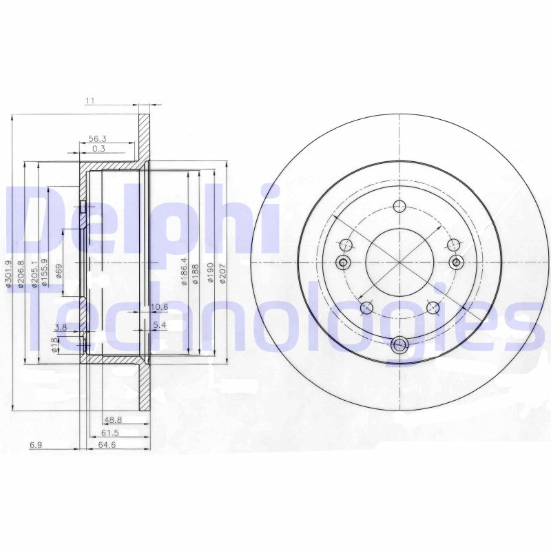 Remschijven Delphi Diesel BG4136