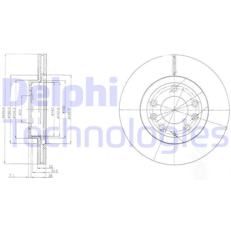 Remschijven Delphi Diesel BG4141