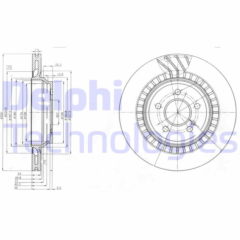 Remschijven Delphi Diesel BG4144