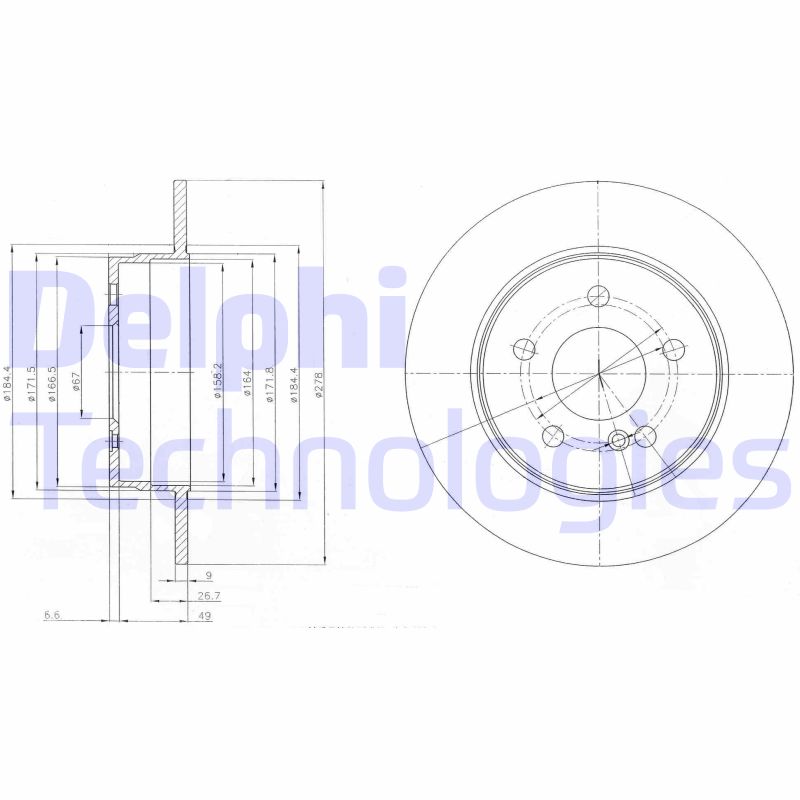 Remschijven Delphi Diesel BG4152