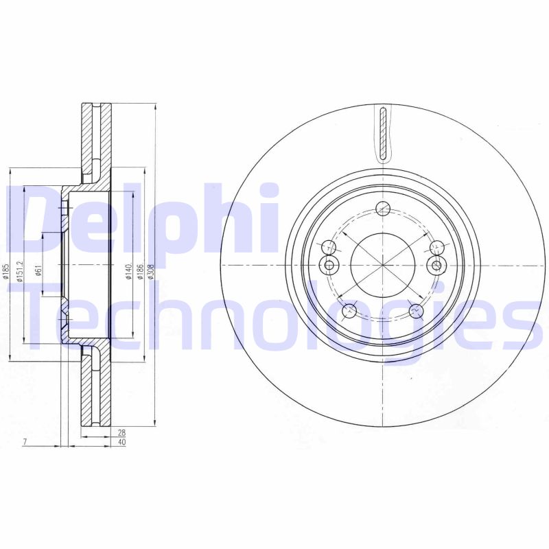 Remschijven Delphi Diesel BG4167