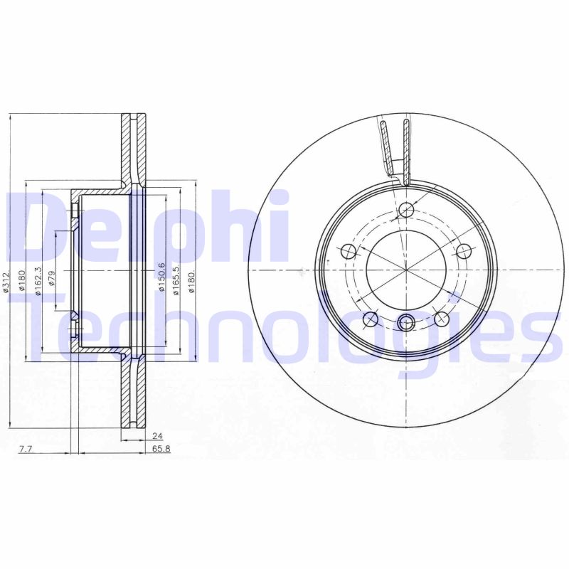 Remschijven Delphi Diesel BG4172C