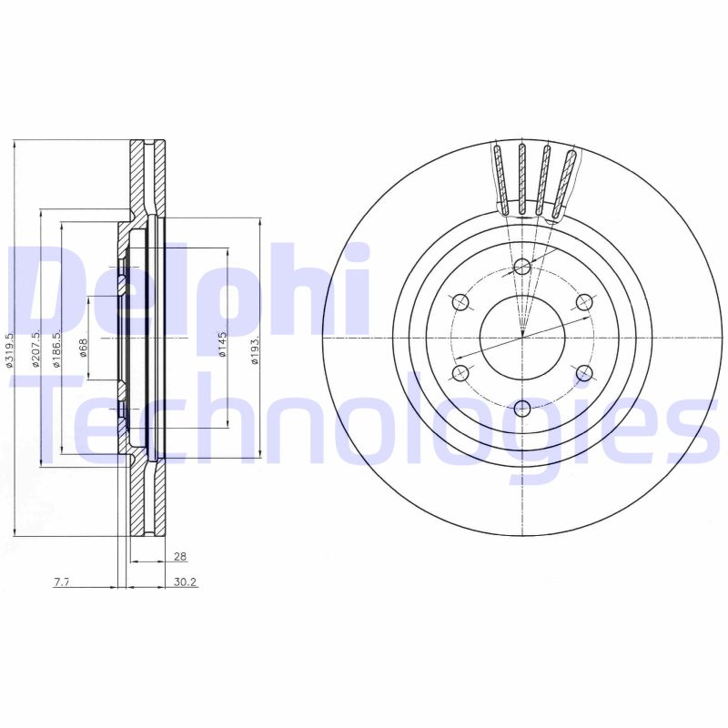 Remschijven Delphi Diesel BG4176