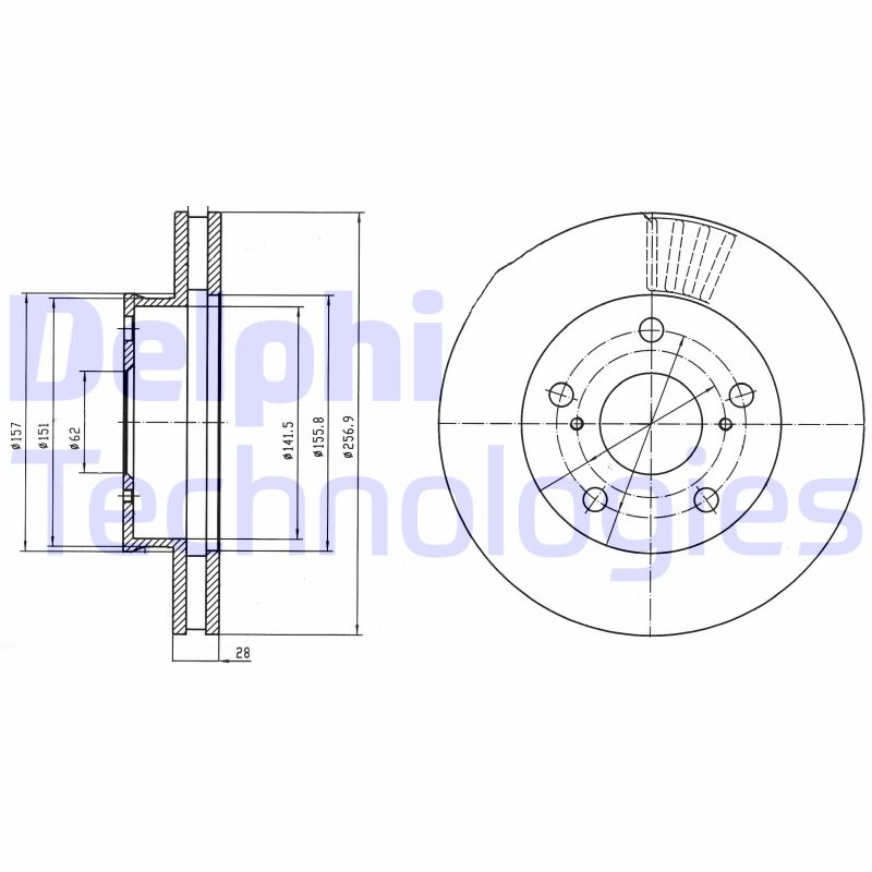 Remschijven Delphi Diesel BG4181