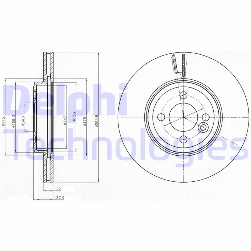 Remschijven Delphi Diesel BG4184