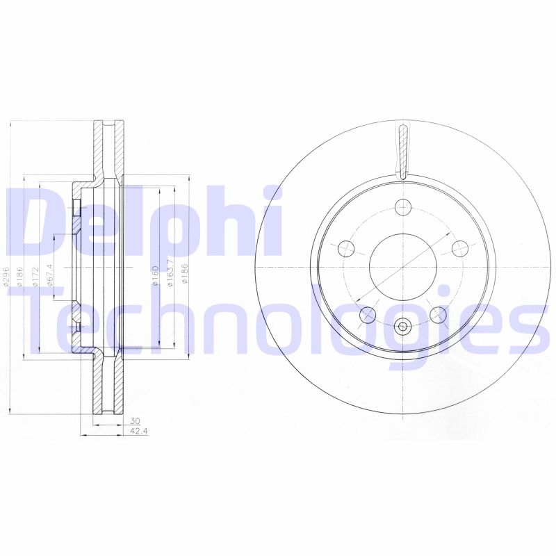 Remschijven Delphi Diesel BG4187C