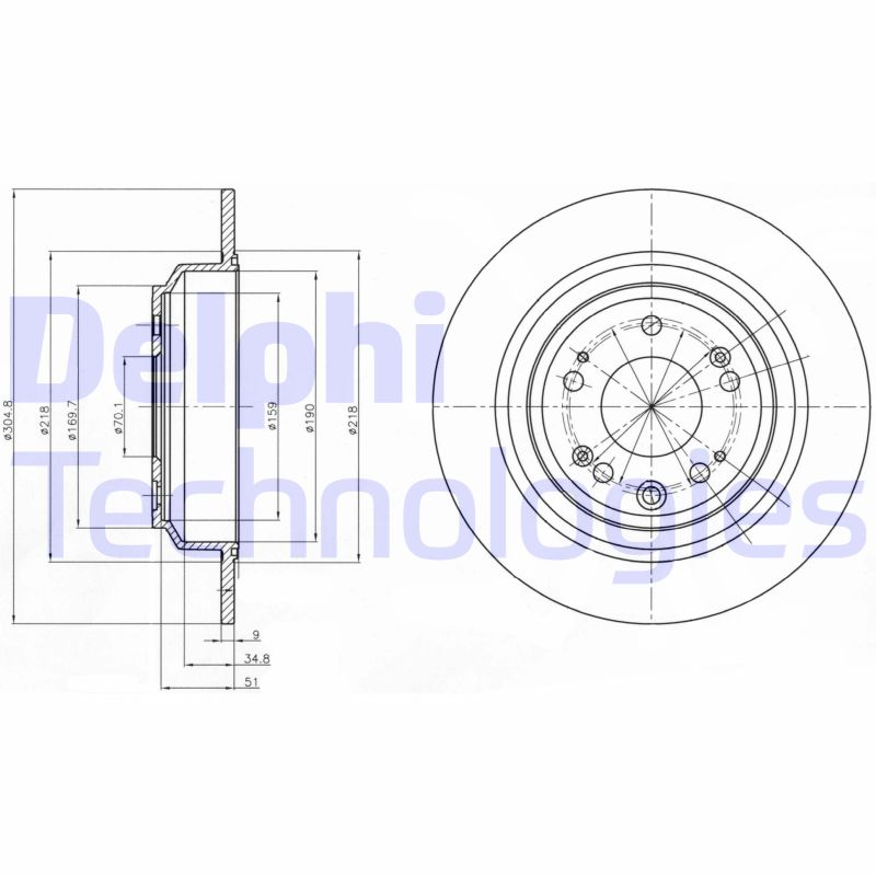 Remschijven Delphi Diesel BG4196C