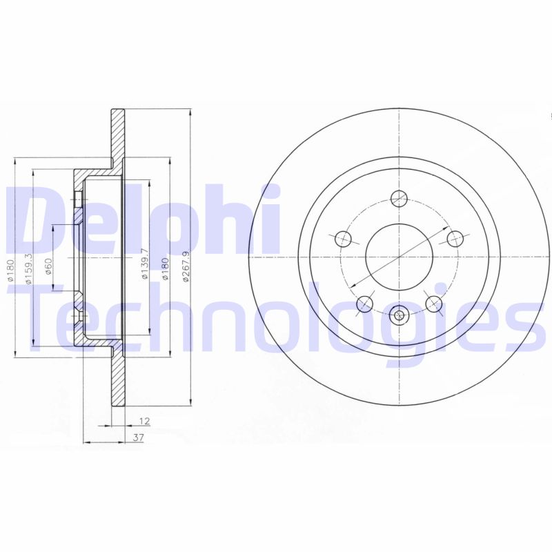 Remschijven Delphi Diesel BG4199C