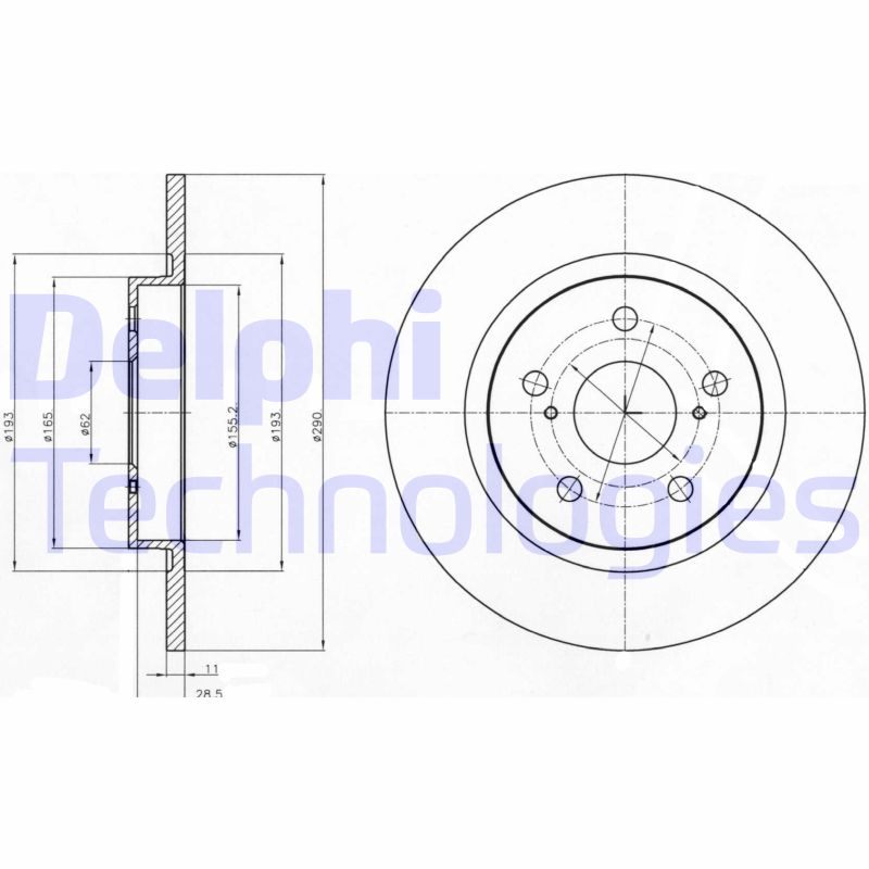 Remschijven Delphi Diesel BG4200C