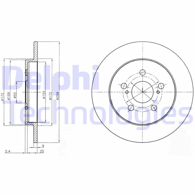 Remschijven Delphi Diesel BG4201