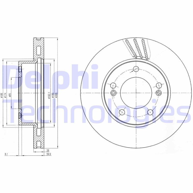 Remschijven Delphi Diesel BG4207