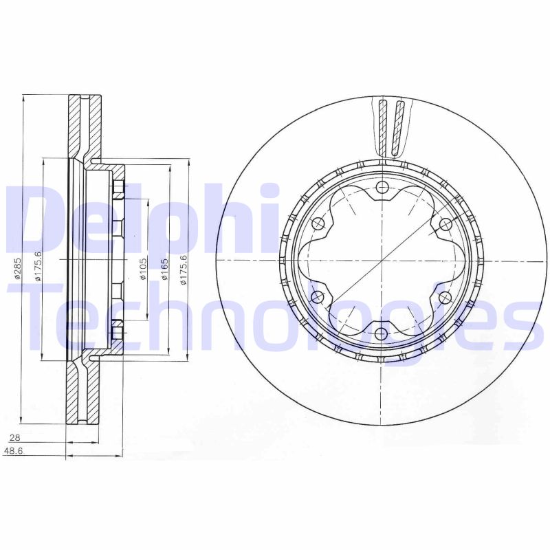 Remschijven Delphi Diesel BG4210