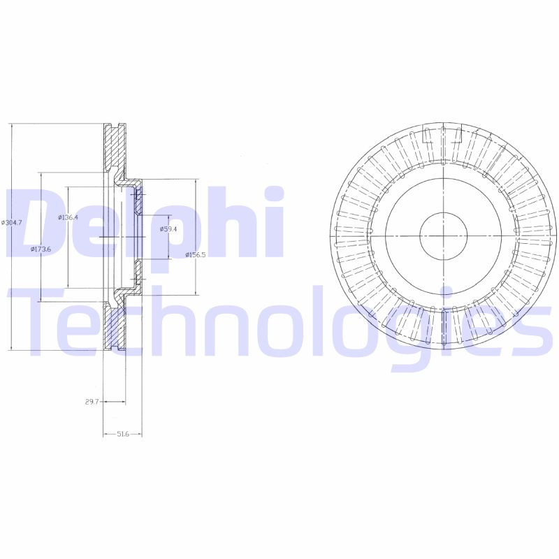 Remschijven Delphi Diesel BG4214