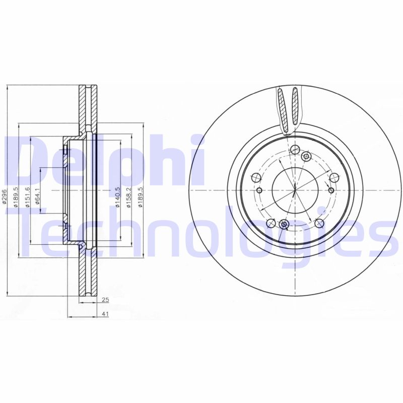 Remschijven Delphi Diesel BG4224