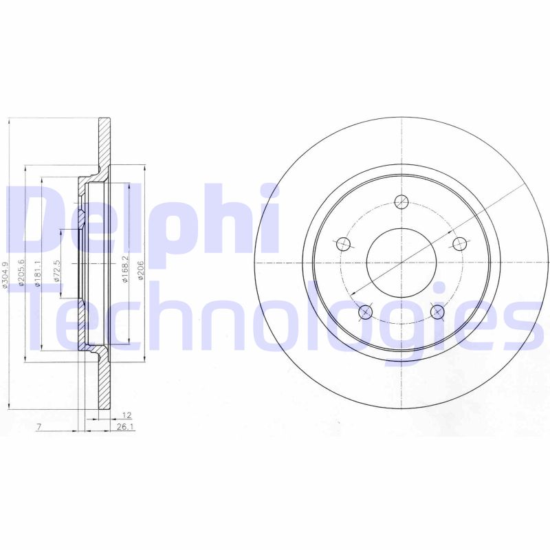 Remschijven Delphi Diesel BG4247