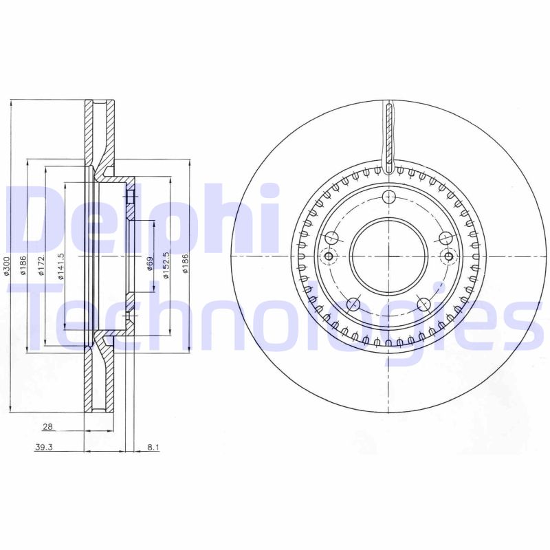 Remschijven Delphi Diesel BG4251