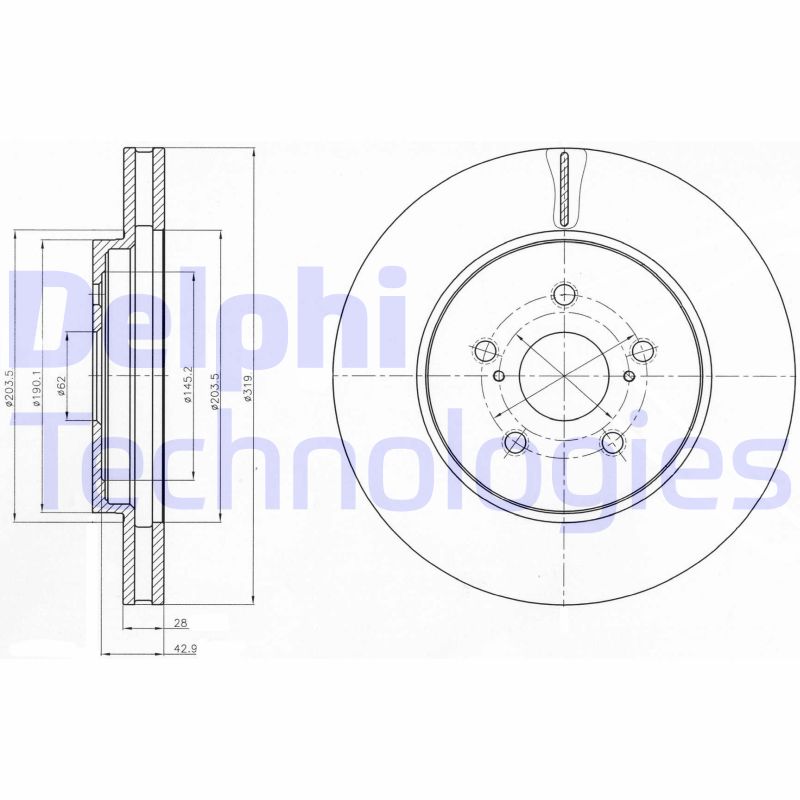 Remschijven Delphi Diesel BG4253