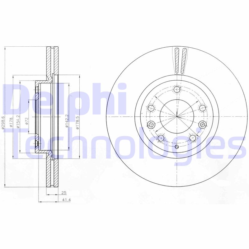 Remschijven Delphi Diesel BG4255