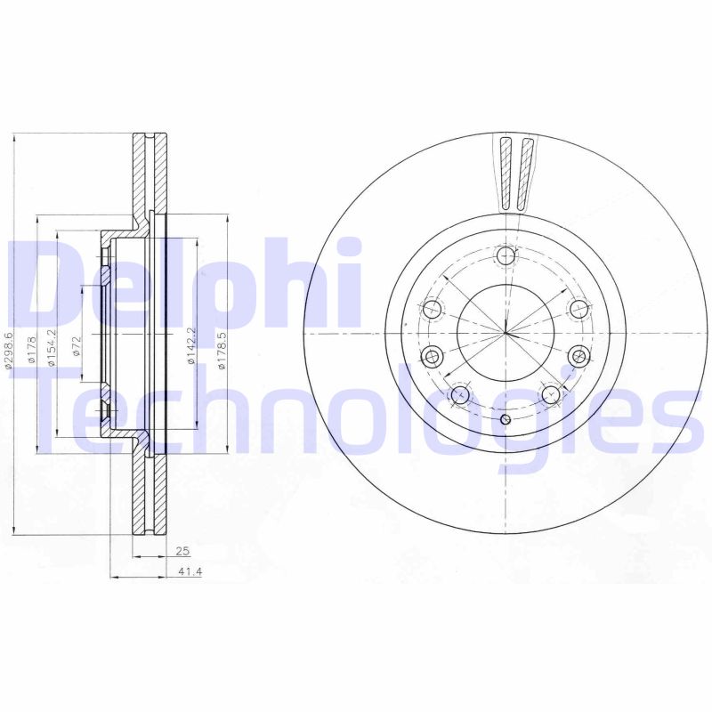 Remschijven Delphi Diesel BG4255C