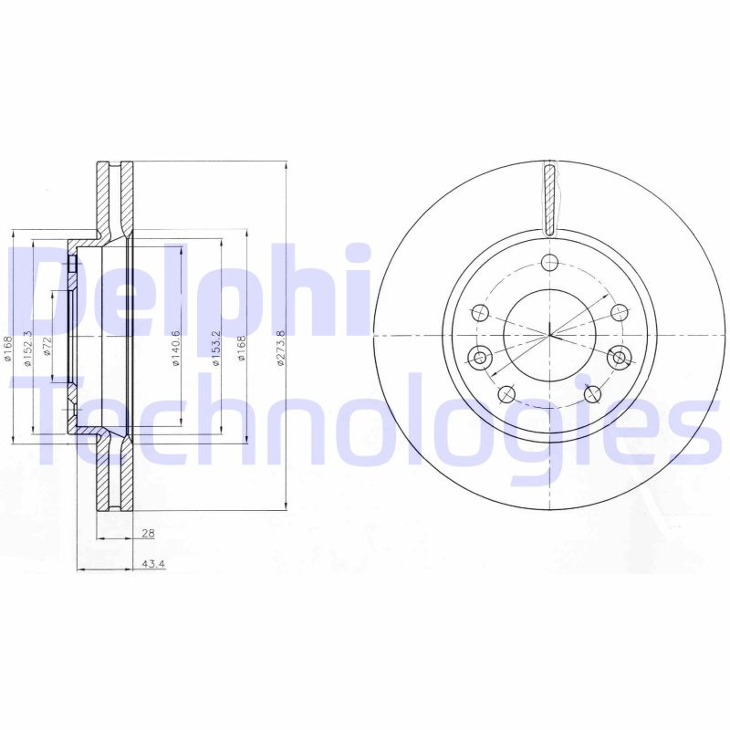 Remschijven Delphi Diesel BG4261