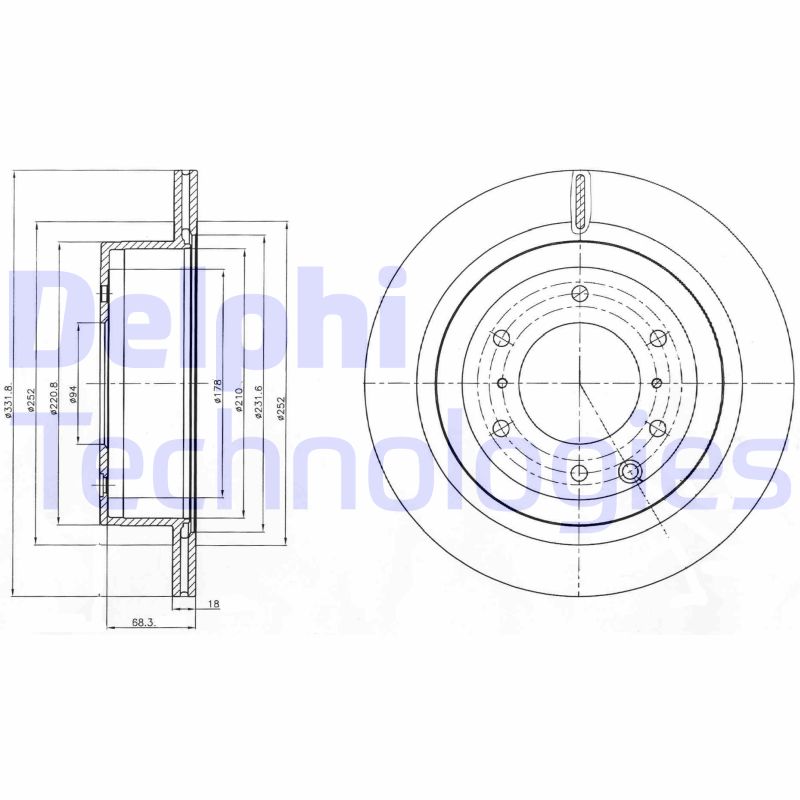 Remschijven Delphi Diesel BG4263