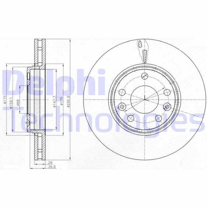 Remschijven Delphi Diesel BG4264