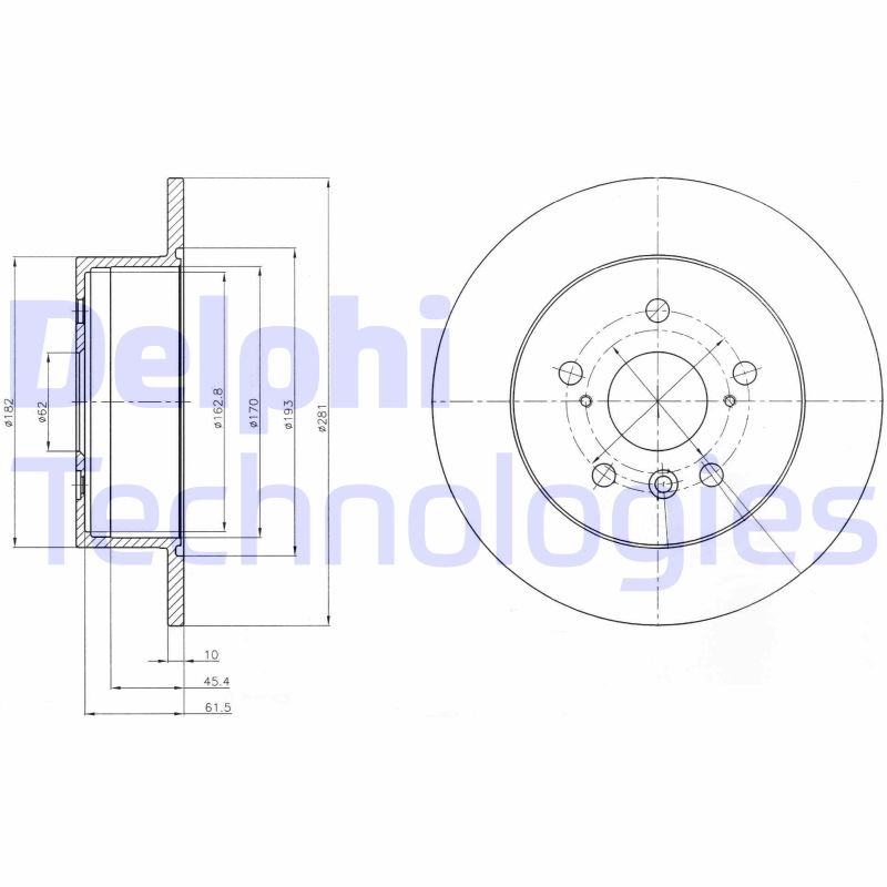 Remschijven Delphi Diesel BG4268