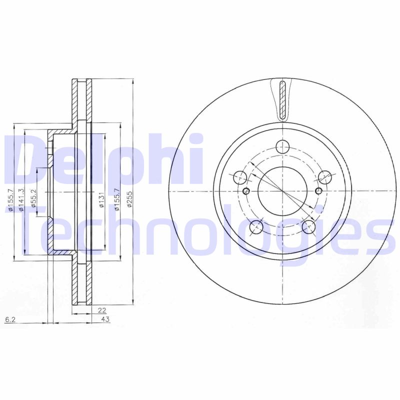 Remschijven Delphi Diesel BG4269