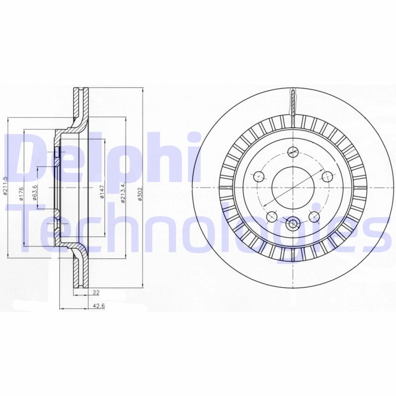 Remschijven Delphi Diesel BG4270
